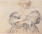 Peter Paul Rubens Girl sketch oil